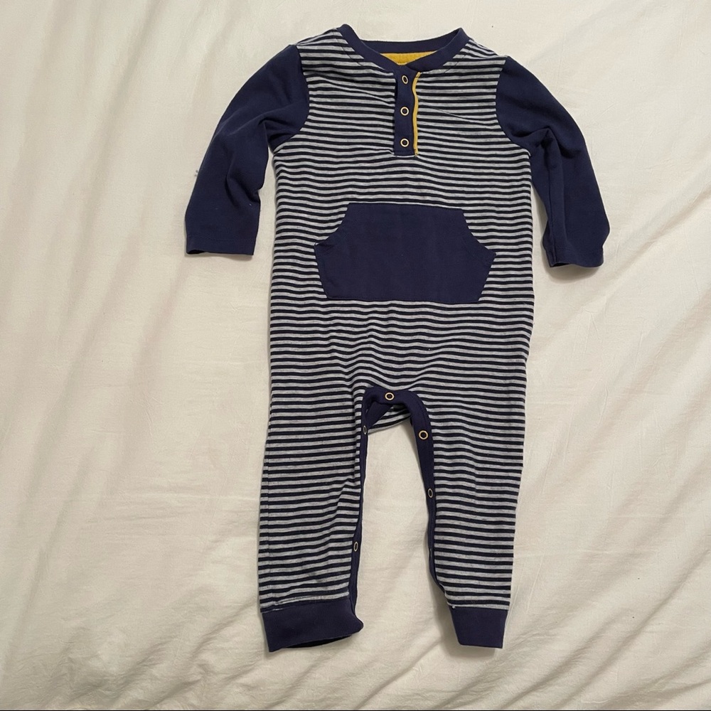 6/9 M Blue and Gray Romper
